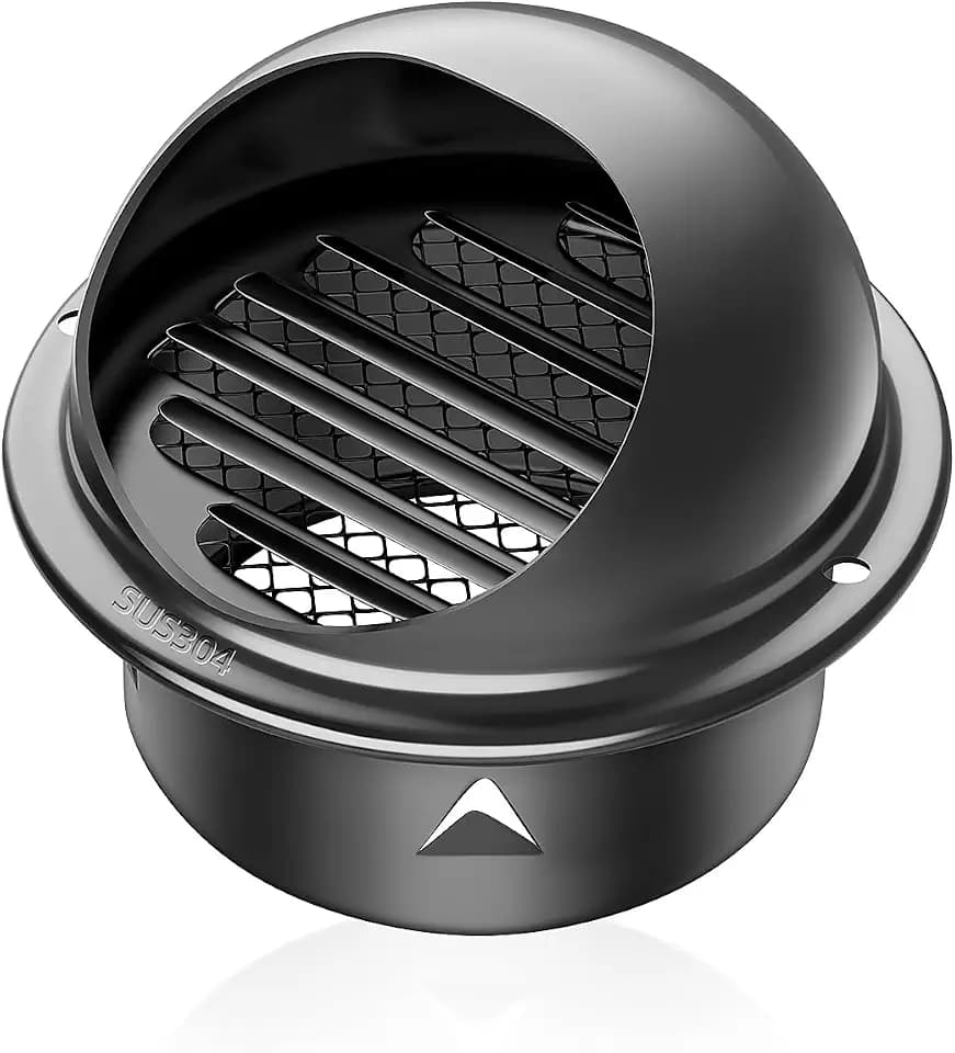 6" inch Round Wall Vent Cap, piiyoosnn Stainless Steel Air Vent with Mesh