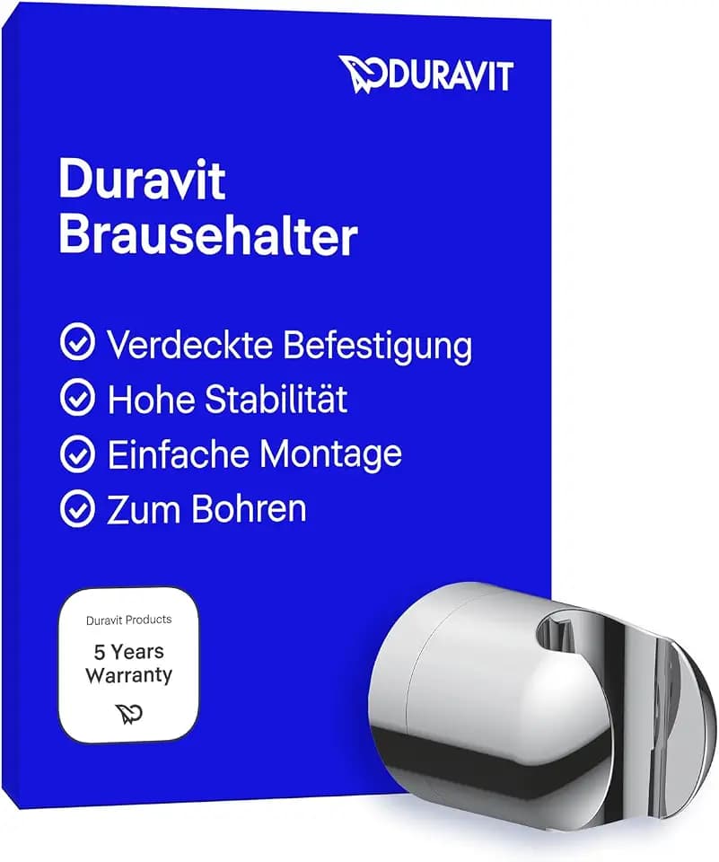Duravit Universal Brausehalterung, Duschkopfhalterung für Handbrausen, Brausehalter, Chrom