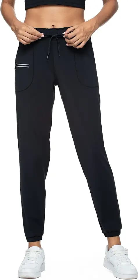 Joggers for Women with Pockets Elastic Waist Workout Sport Gym Pants