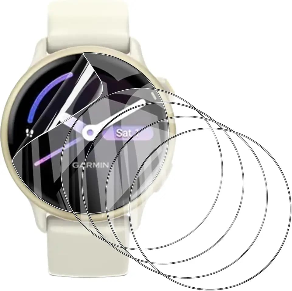 5 Pack Screen Protector for Smartwatch Garmin vívoactive 6/Garmin vívoactive 5,Soft Flexible TPU Film Screen Protector for Garmin vívoactive 6,Full Coverage,HD Clear,Support Fingerprint Unlock