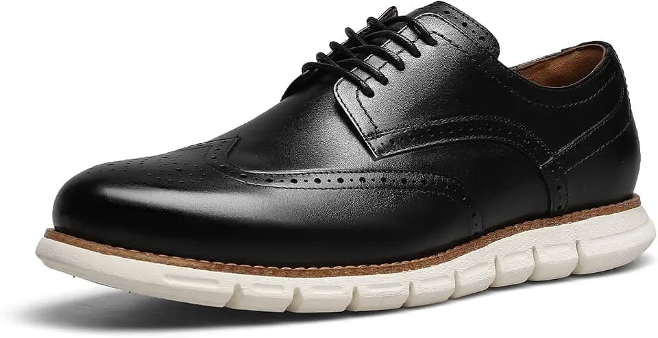 DESAI Mens Casual Leather Shoes Crafted with Genuine Leather for Work and Leisure Versatility