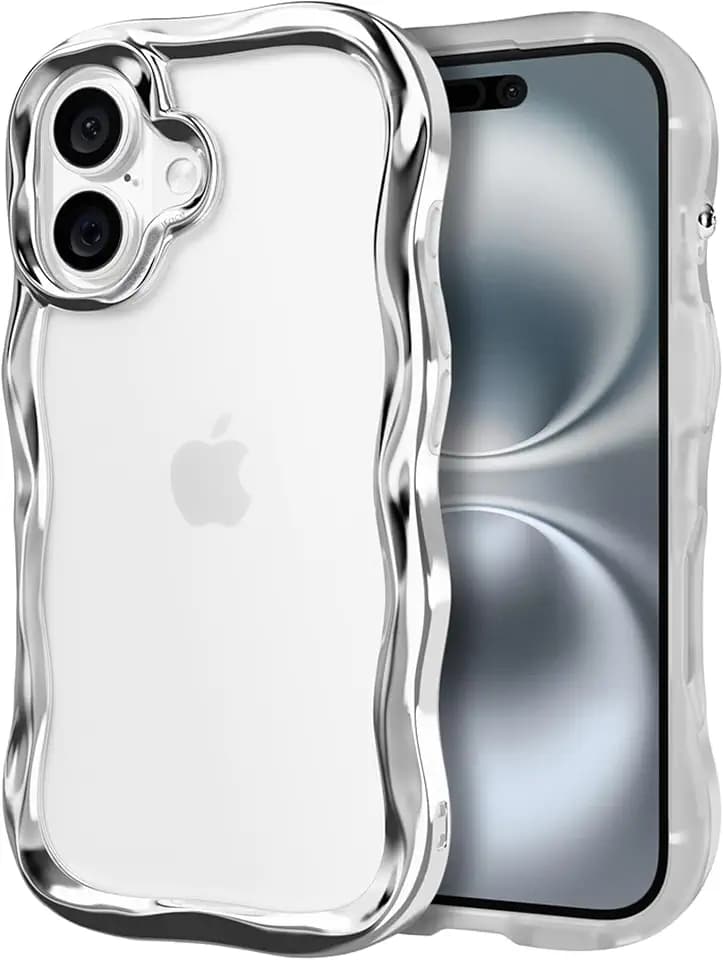 iFace BeBling Wave Case Compatible with iPhone 16 [Fashion Mirror Chrome Design, Reflective Metallic Shine, Shockproof, Camera Protection] Stylish Gift for Trendsetters – Silver