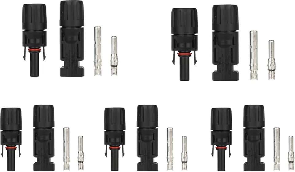 Kabelverbinder Solarpanel Kabelstecker PV-Anschluss männlich weiblich Stecker 5 Paar für Photovoltaik Steckverbinder und andere IP67 Wasserdichte Kabelverbindung im Freien