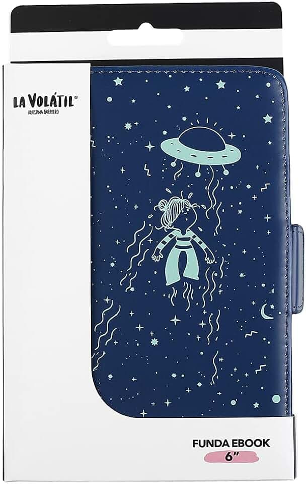 WONDEE La Volatil Schutzhülle für E-Books, 17,8 bis 20,3 cm (7 bis 8 Zoll), verstellbar, mit Kartenhalter und Dokumentenhalter, kompatibel mit Kobo, Kindle Paperwhite und Allen von 7 bis 8 Zoll (17,8