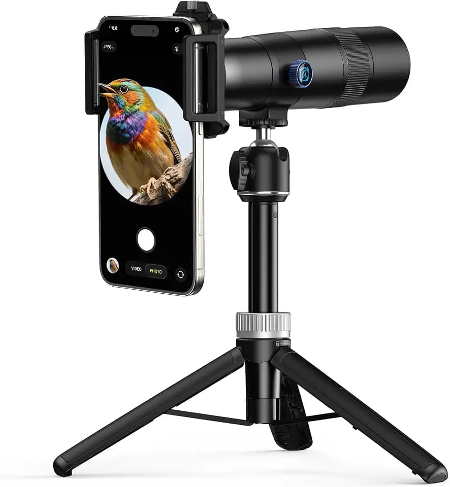Evil Eye 30X Handy Teleobjektiv mit Stativ, 4K HD Teleobjektiv für Smartphone, Metallrahmen & 30X Zoom, Kompatibel mit iPhone & Android, Ideal für Reise- & Sportfotografie