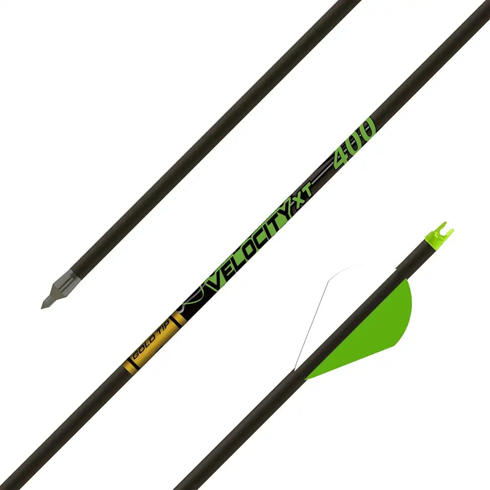 Gold Tip Velocity XT Shafts (One Dozen), 400, Black