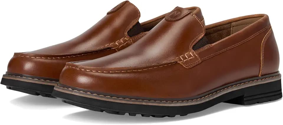 Nunn Bush Mens Owen II Moc Toe Venetian Loafer Lightweight and Comfortable Slip-on