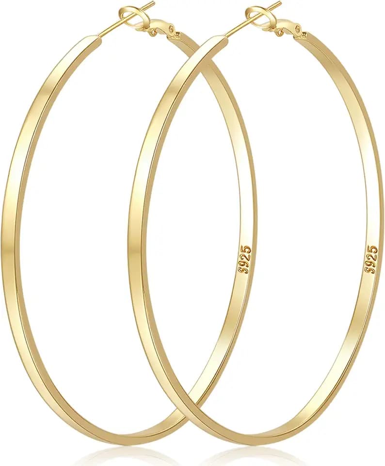LOUMILEO Sterling Silver Hoop Earrings for Women Hypoallergenic