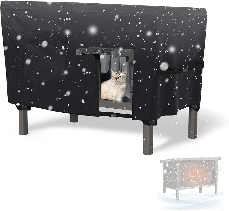 Katzenhaus-Abdeckung für den Winter, Wildkatzenhaus-Abdeckung, wetterfest, 88,9 x 57,1 x 50,8 cm (nur Abdeckung)
