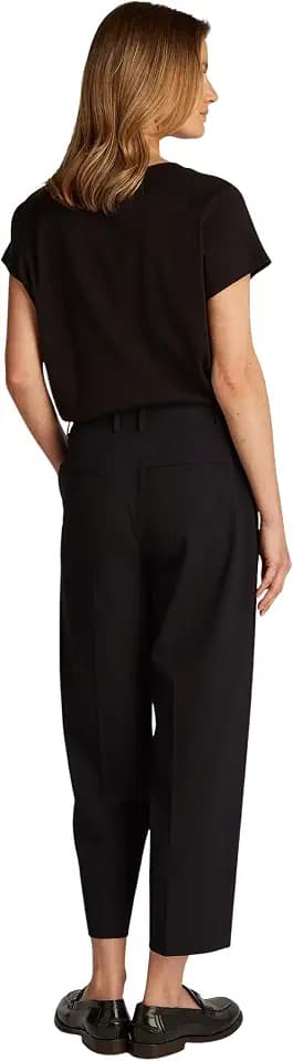 Tommy Hilfiger Damen Stoffhose Stretch Tapered Knöchelfrei
