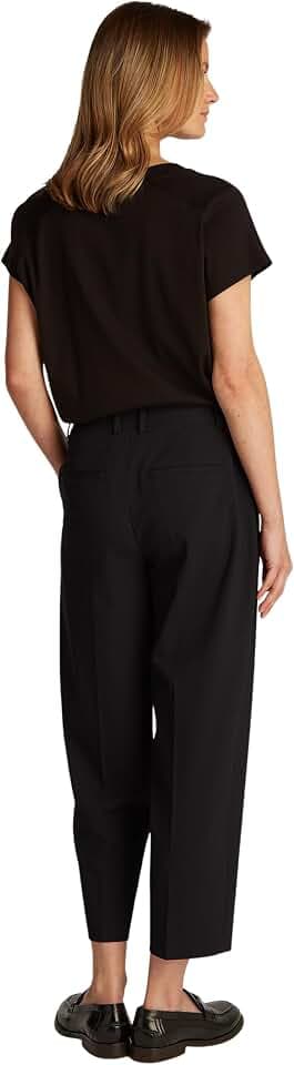 Tommy Hilfiger Damen Stoffhose Stretch Tapered Knöchelfrei