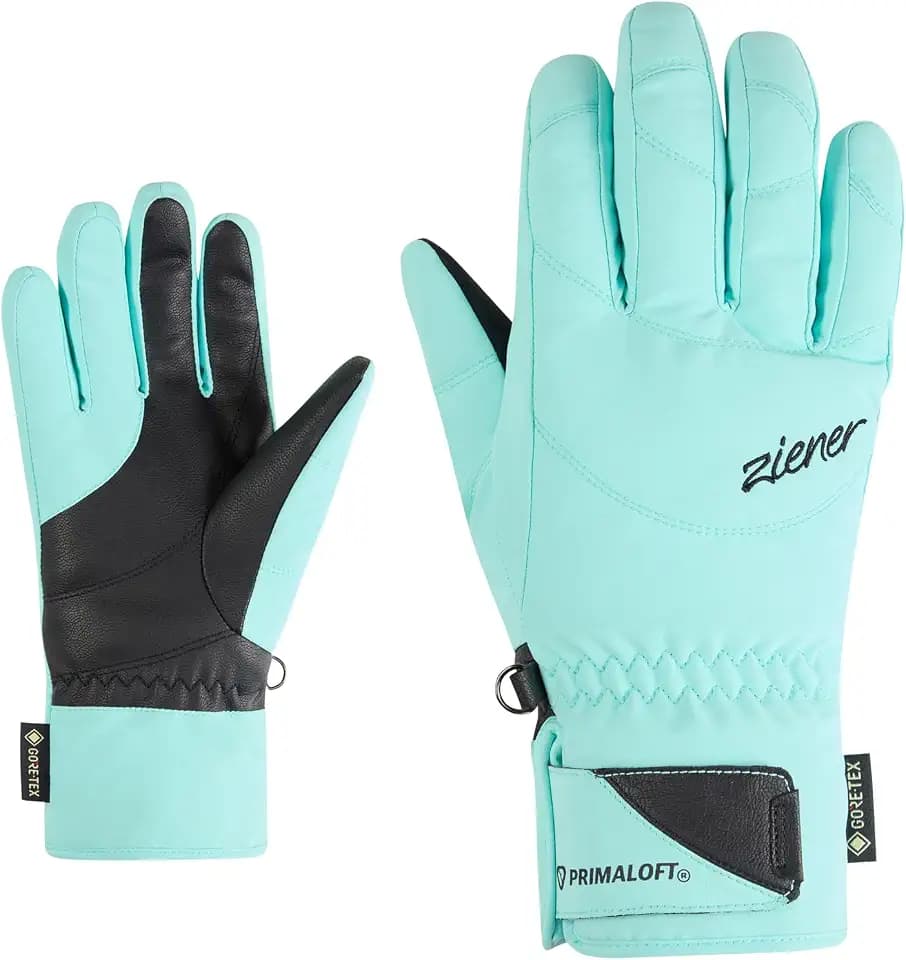 Ziener Damen KLENN-Z Ski-Handschuhe/Wintersport | Gore-Tex, Primaloft, PFC frei, Radiant Lagoon, 7,5, Türkis