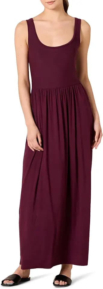 Amazon Essentials Damen Patterned Tank Waisted Maxi Dress