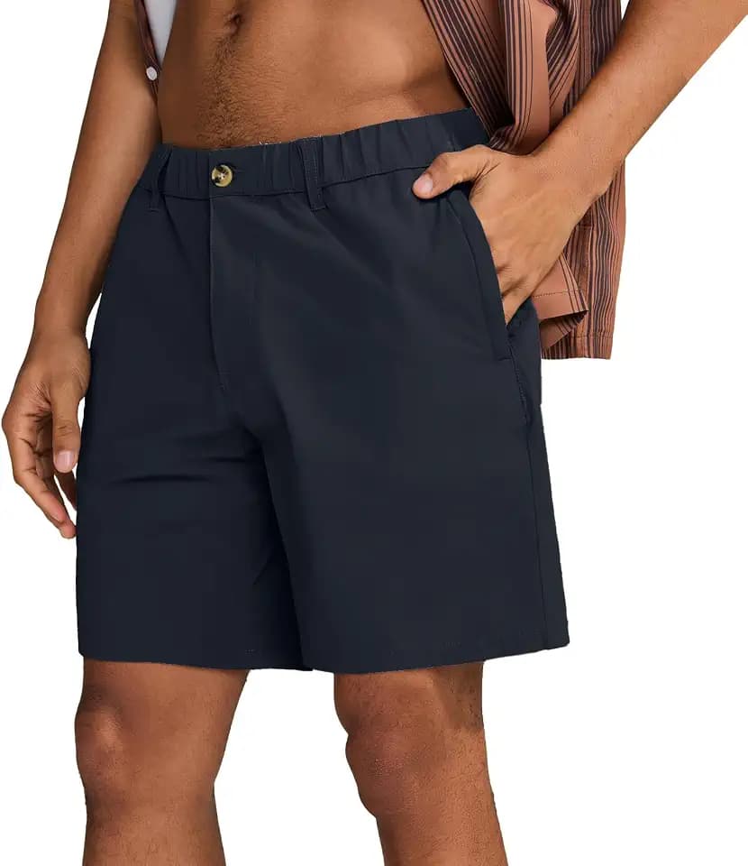 maamgic Men's Casual Shorts 5"/7"/9", Stretch Khaki Shorts for Summer