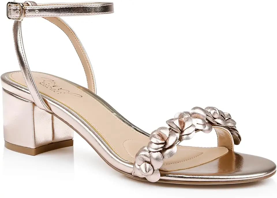 Jewel Badgley Mischka Unisex Adult Sawyer Low Block Heel Sandals