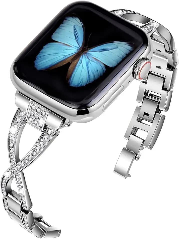 Bling Diamond Band Compatible with Apple Watch Bands for Women