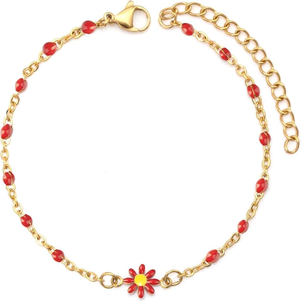 YeGieonr Armband Damen Gold Wasserfest – 18K Vergoldet Edelstahl Verstellbar Armband mit LOVE & Evil Eye Anhänger, Schutzarmband Glücksbringer, Personalisiertes Geschenk für Frauen