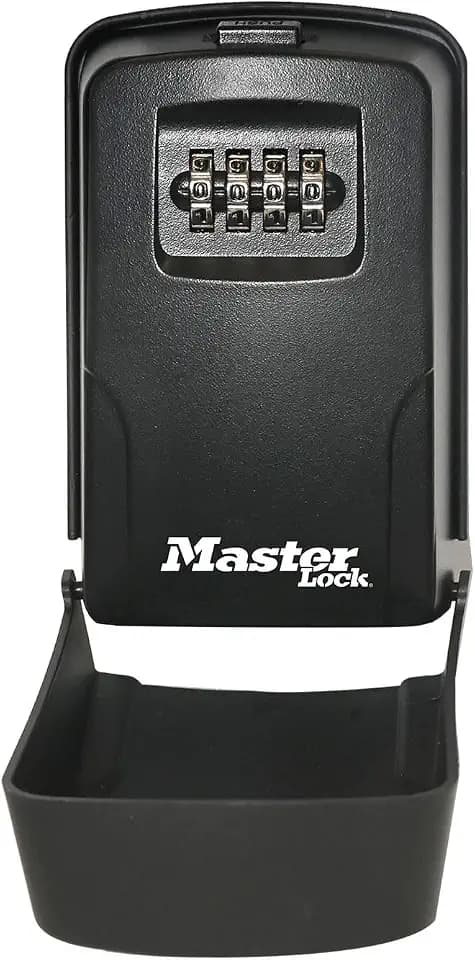 MASTER LOCK Schlüsselkasten mit Nummernschloss für Wandmontage, Abnehmbarer Abdeckung, Mittelgroß, Außenbereich, mit Befestigungsmaterial, 5430EURD