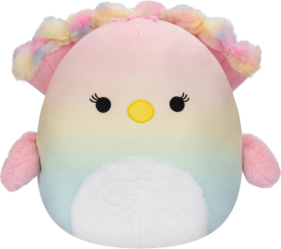 Squishmallows Original 12in Briannika The Pink Gradient Peacock – Official Jazwares Plush (Medium-Sized)
