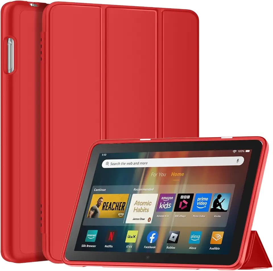 Also for 8in Tabler Dual Angle Lightweight Trifold Stand,Bright red