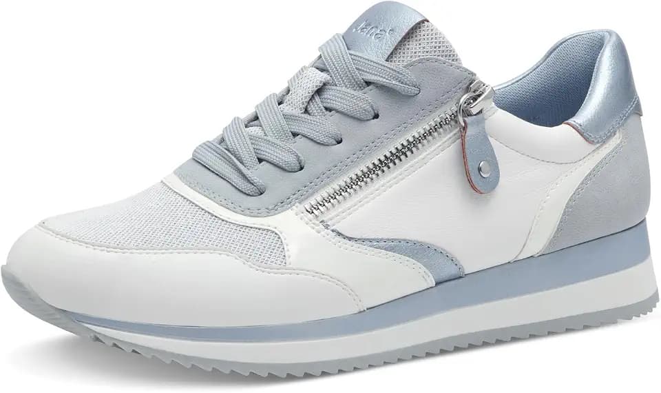 Jana Damen Sneaker flach mit Reißverschluss Vegan