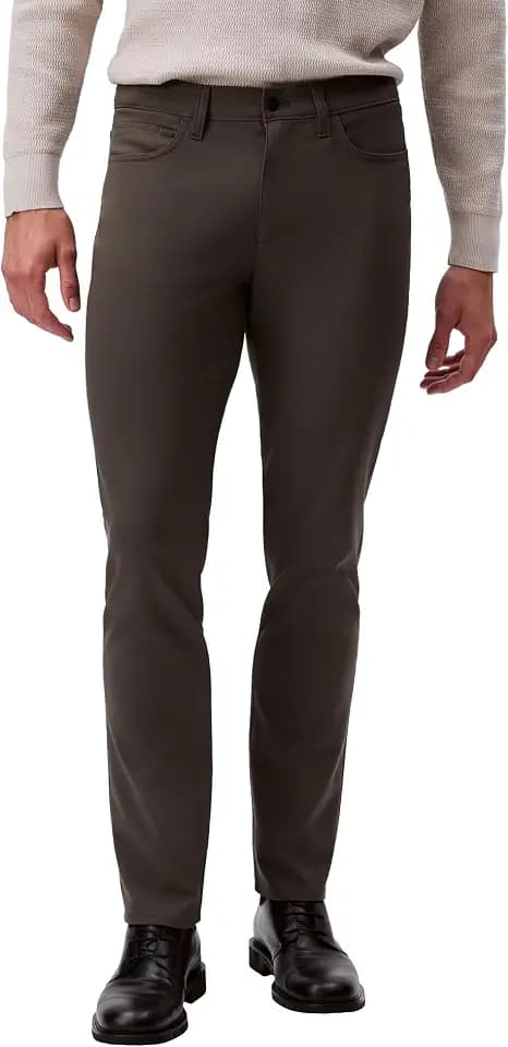 Calvin Klein Men's Move 365 Stretch Slim Fit Wrinkle Resistant Tech Woven Pant Beluga