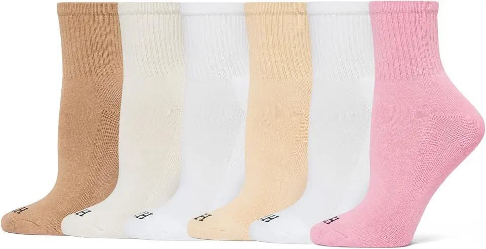 HUE Women's Mini Crew Sock 6-pack