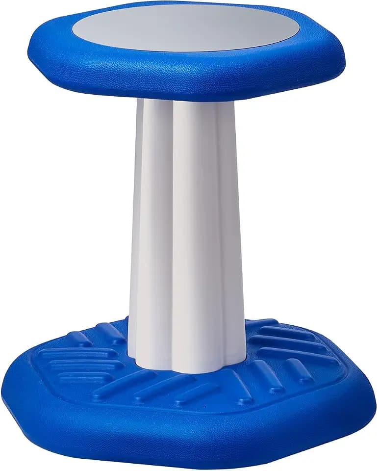 VEVOR Wackelstuhl Wackelhocker mini mit Schwammkissen, Kinderhocker verbessert Konzentration, Haltung und beruhigt Kinder, 70 kg belastbar Wackelhocker aus HDPE ideal für Schulen Zuhause Blau