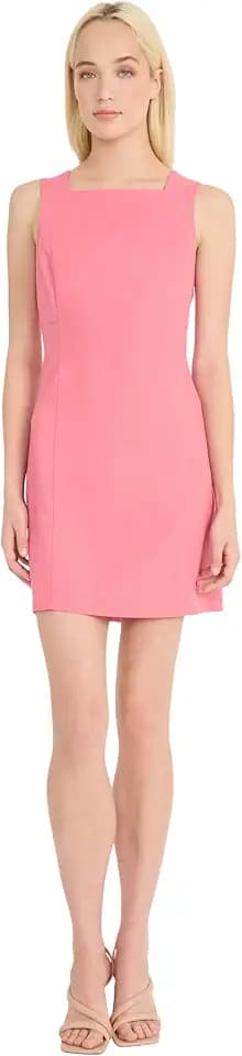Donna Morgan Women's Women's Sleeveless Linen Rayon Mini Dress - Slim Sheath Design - Wedding Guest and Cocktail Dress