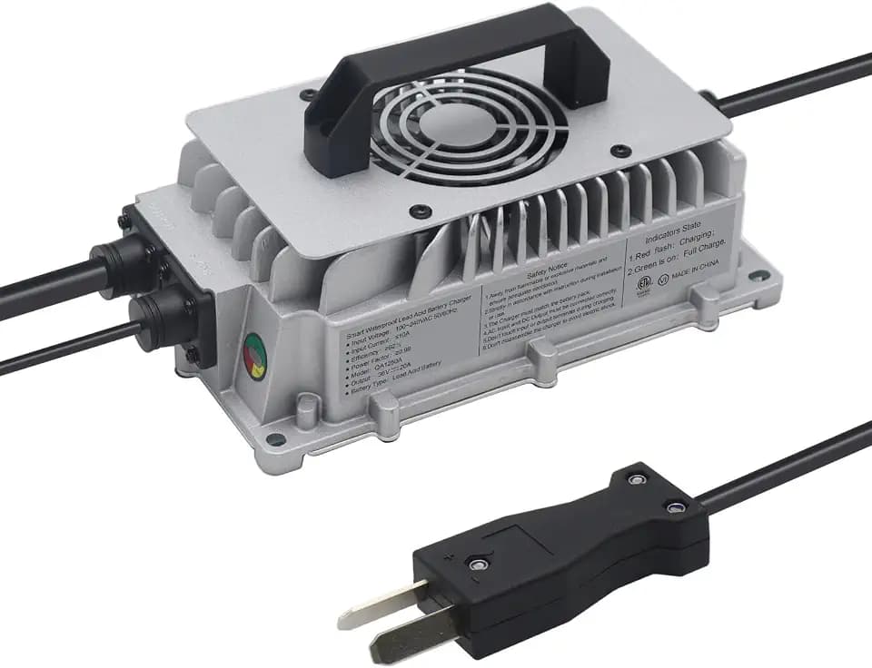 New 36V 20A Golf Cart Battery Charger with Crowsfoot Style Connector Crowfoot Plug
