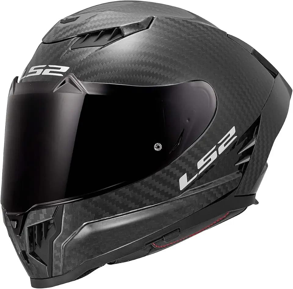 LS2 Helmets Dragon Carbon Full Face Motorcycle Helmet W/ SunShield