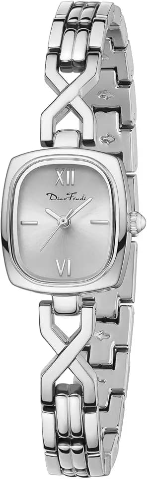 Diaofendi Gold Petite Vintage Oval Women’s Watch,Stainless Steel Expansion Band,Japanese Quartz Movement,Adjustable Strap with Fit Tool, Water-Resistant