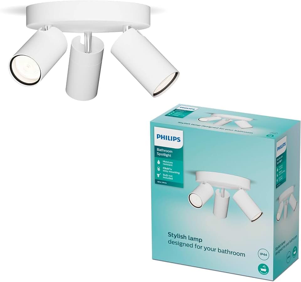 Philips Idris LED 3er Spotleuchte, Rund, Weiß