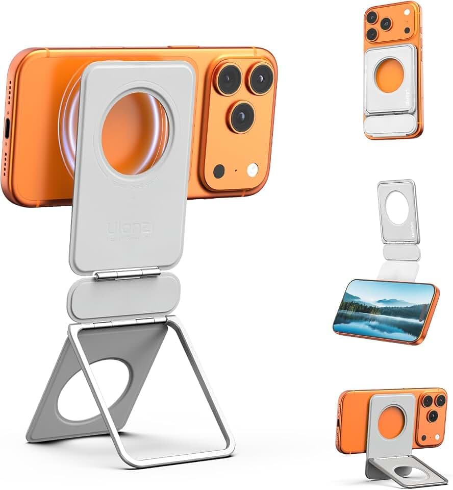 ULANZI PS01 Magnetic Phone Stand, Slim Foldable Cellphone Stand Tripod