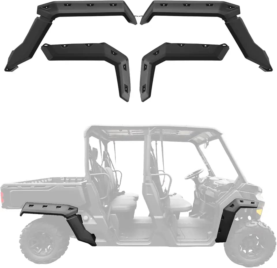 Extended Fender Flares for Can-Am Defender HD5 HD8 HD10 Accessories,6PCS