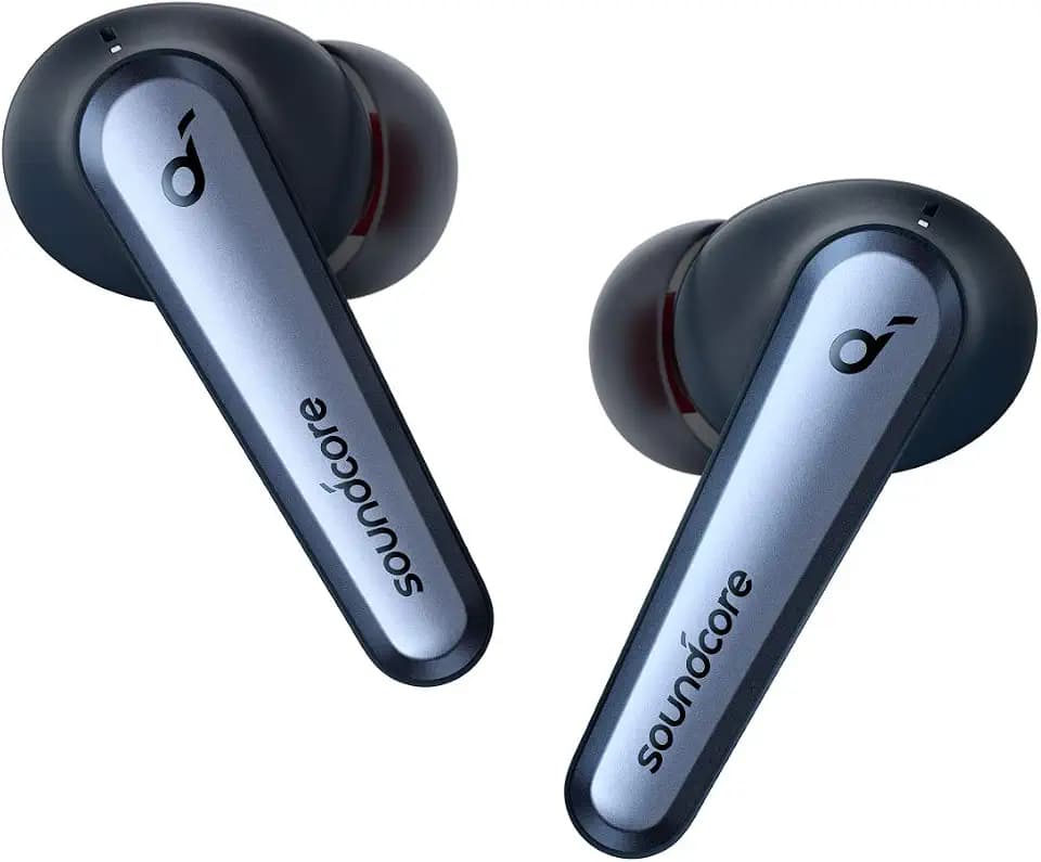 Soundcore Liberty Air 2 Pro Bluetooth 5 Kopfhörer, Aktive Noise Cancelling, PureNote Technologie, LDAC, 6 Mikrofone, 26Std. Akku, Kabelloses Laden(Saphirblau), 11.7x6.1x17.1cm, A3951031