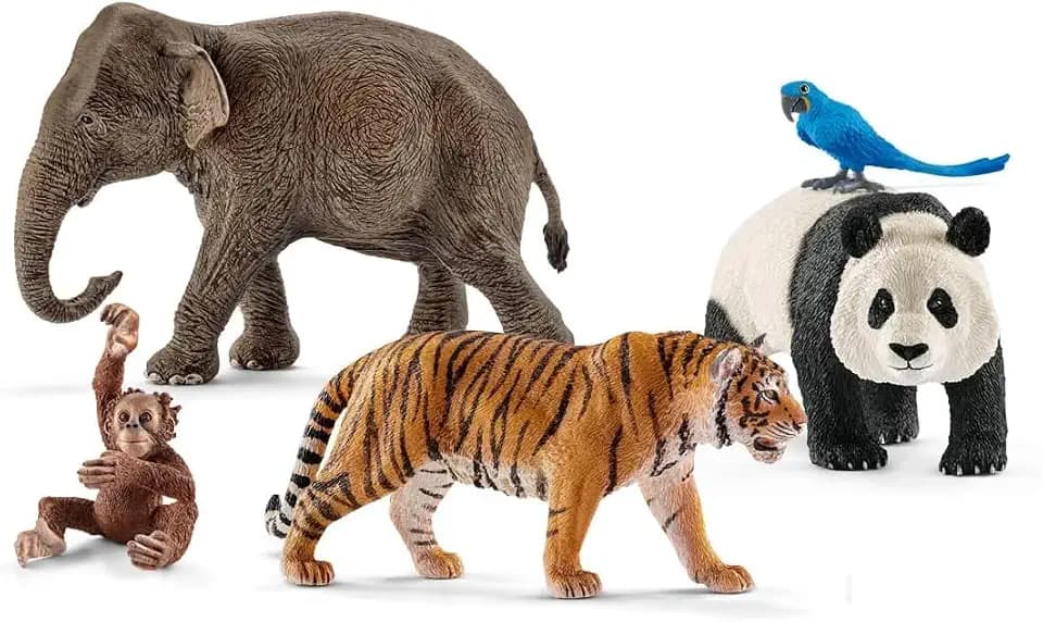 Schleich WILD Life | Dschungel Tiere Set 77588 | ab 3 Jahren | 5 Teile