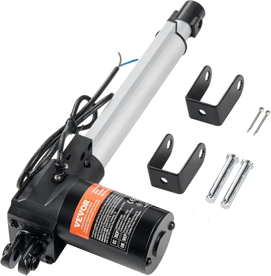 VEVOR 6000N Linear Actuator DC 12V Linearantrieb IP44 Elektrischer Linearmotor 200mm Hublänge Geräuschpegel ≤ 50dB Elektrische Türöffner 5 mm/s Fahrgeschwindigkeit Lineartechnik Verstellantrieb