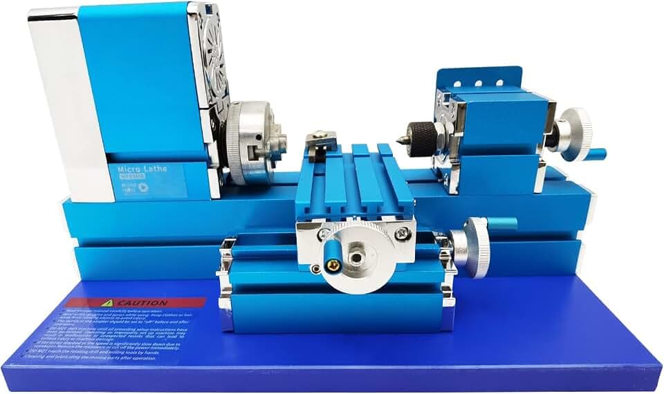INTBUYING All-metal Miniature Lathe 100-240V Didactical Mini Metal Lathe Machine 20000rpm for Teaching Demonstration Woodworking DIY