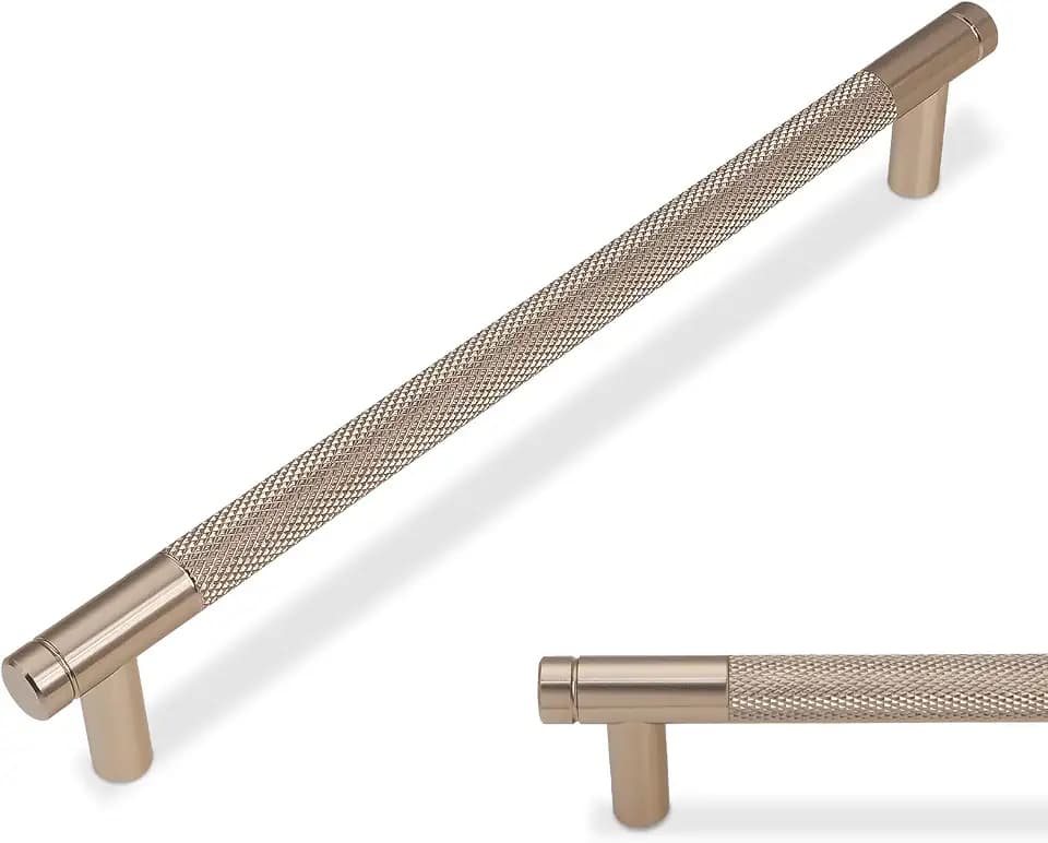 10 Pack 7 Inch Champagne Bronze Kitchen Cabinet Handles Knurled Cabinet Pulls Drawer Pulls Cabinet Hardware
