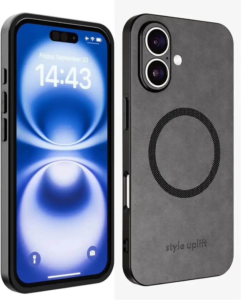Su iPhone 16 Magnetic Suede Case with Magsafe, Gray