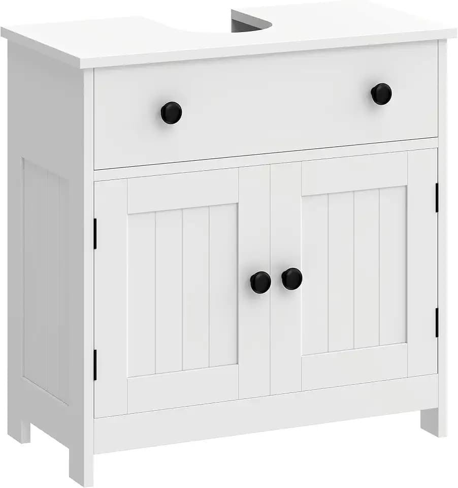 HOMCOM Unterschrank mit Soft-Close-Scharnieren 60x30x60 cm Weiß