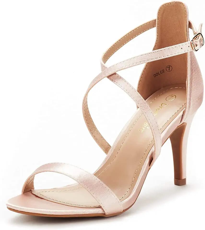 DREAM PAIRS Women Strappy Stiletto Dress Sandals