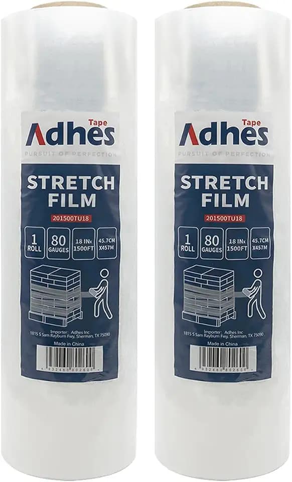 ADHES TAPE Stretchfolie Transparente Wickelfolie 457mm x 20um x 457m