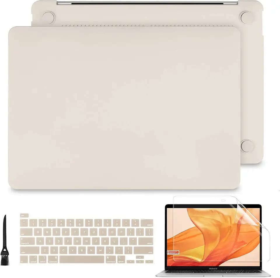 Batianda for MacBook Pro 13 inch Case 2022 2020 Release M2 Chip A2338 M1 A2289 A2251, Plastic Rubberized Matte Hard Shell Case with Keyboard Cover, Rock Grey