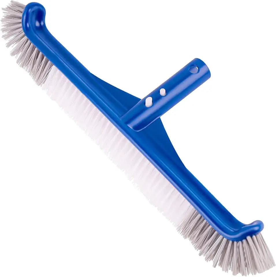 POOLAZA 17.5" Pool Brush Head with Curved Ends & Premium Nylon Bristles