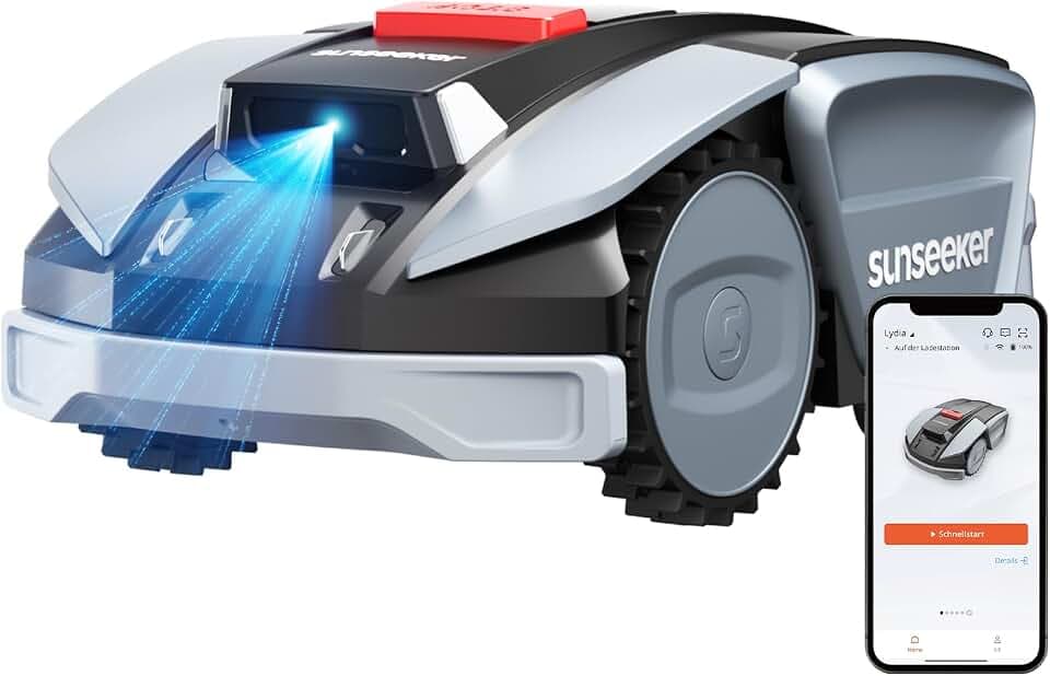 Sunseeker S3 Mähroboter ohne Begrenzungskabel, RTK+Vision, 800 m²