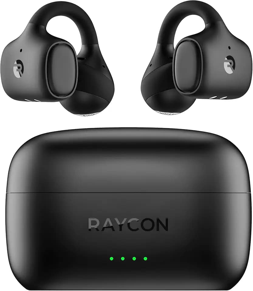 Raycon Everyday Clip On Earbuds, Open Ear & Water Resistant, 30Hr (Black)
