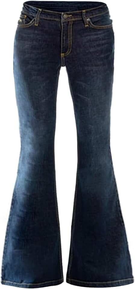 EVEDESIGN 70s Outfits Bell Bottom Pants for Men,Mens Bell Bottom Jeans Flared Jeans