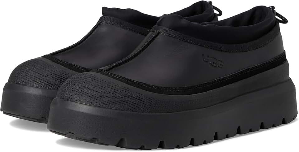 UGG Men's Tasman Weather Hybrid Shoe, Black/Black, 15